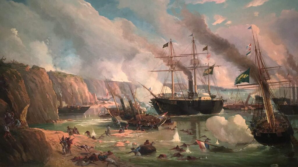 Combate Naval do Riachuelo. Retrato de Eduardo De Martino