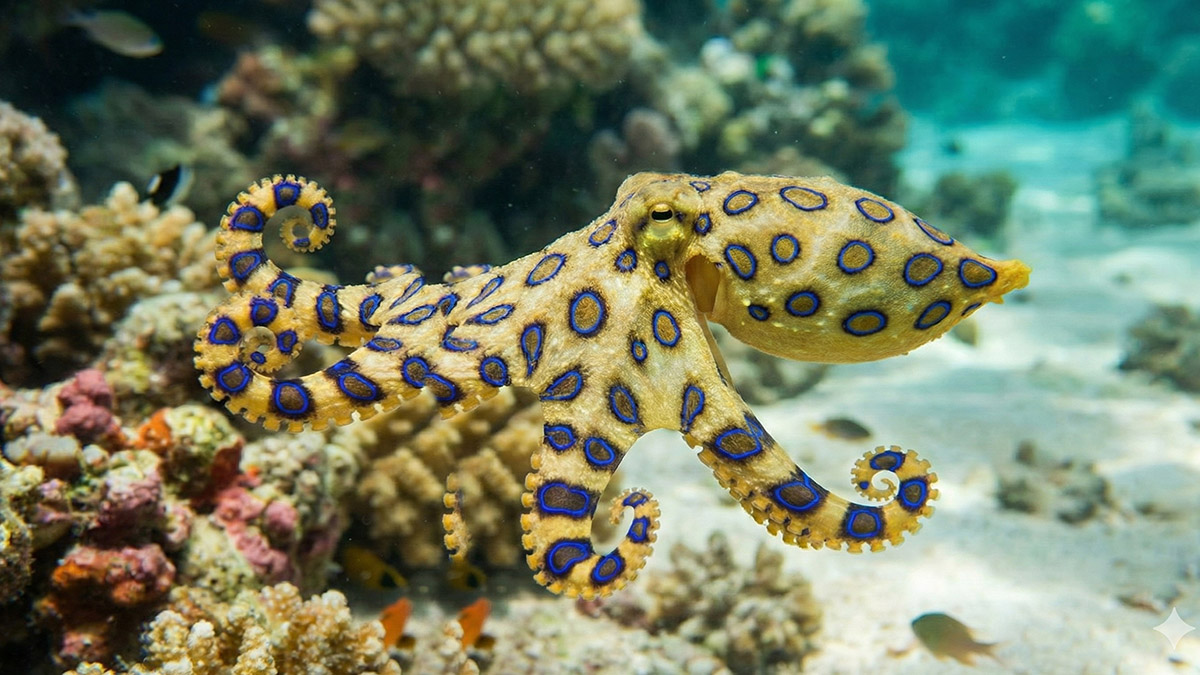 Homem escapa da morte ao tocar polvo nas Filipinas