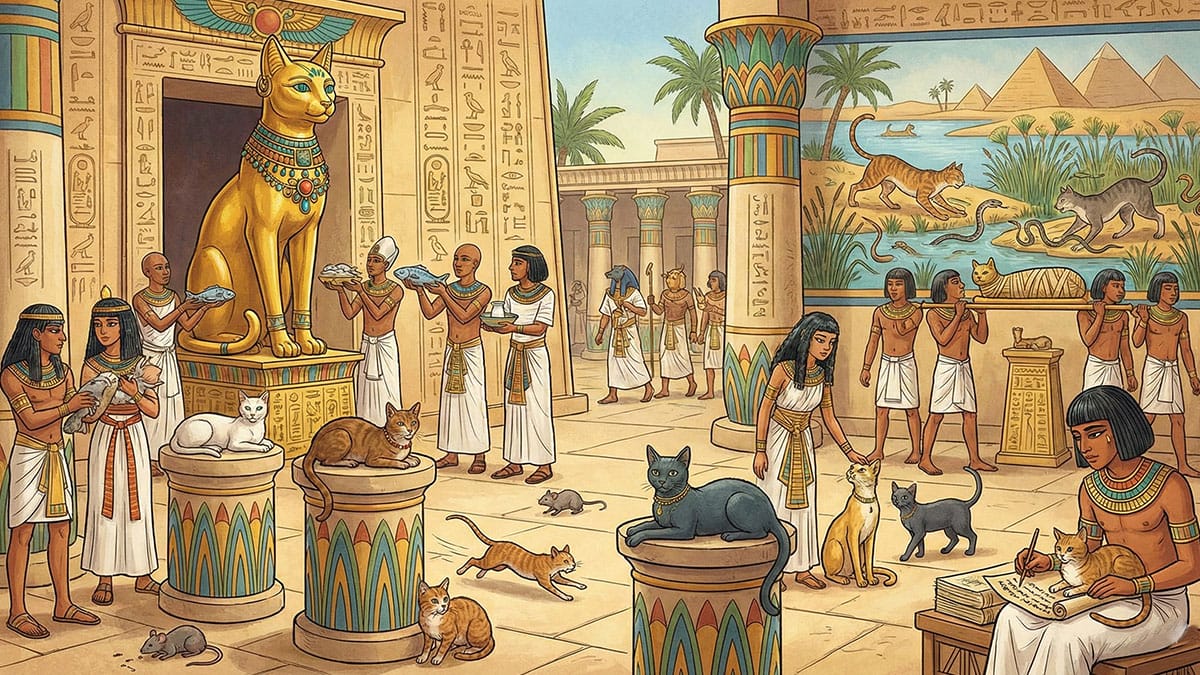 Os gatos e os egípcios