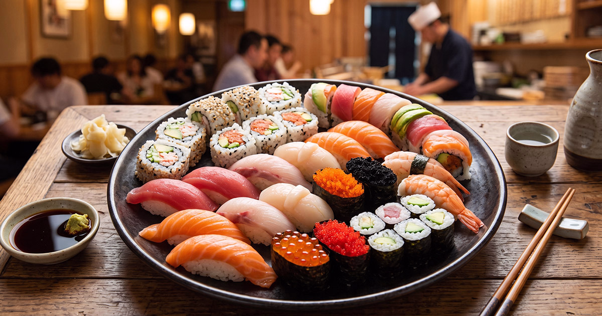 A origem do sushi e peixes usados